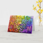 Carte Rainbow Party Interwoven (Fleur jaune)