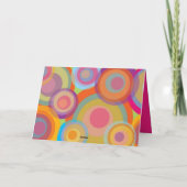 Carte Rainbow Pop Cercles Coloré Retro Fun Super Chic (Dos)