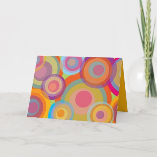 Carte Rainbow Pop Cercles Coloré Retro Fun Super Chic (Devant)