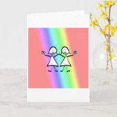Carte Rainbow Pride Lesbian Brides (Fleur jaune)
