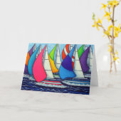 Carte Rainbow Racing Regatta par Lisa Lorenz (Fleur jaune)