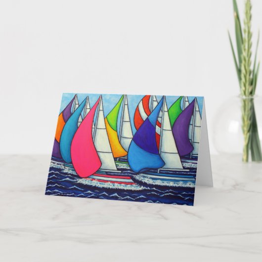 Carte Rainbow Racing Regatta par Lisa Lorenz (Devant)