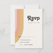 Carte Rainbow RSVP Retro 70 moderne (Devant)