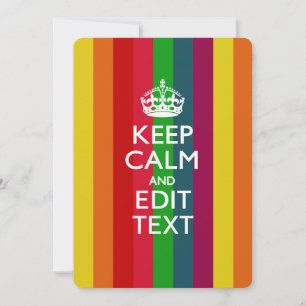 Carte Rainbow Stripes Gardez Le Calme Et Votre Personnal