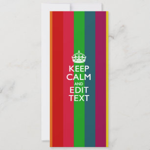 Carte Rainbow Stripes Gardez Le Calme Et Votre Personnal