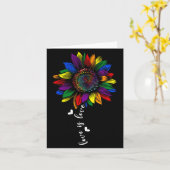 Carte Rainbow Sunflower Love Is Love Lgbt Gay Lesbian Pr (Fleur jaune)