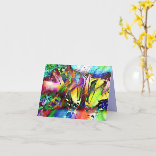 Carte Rainbow Swallow (Fleur jaune)