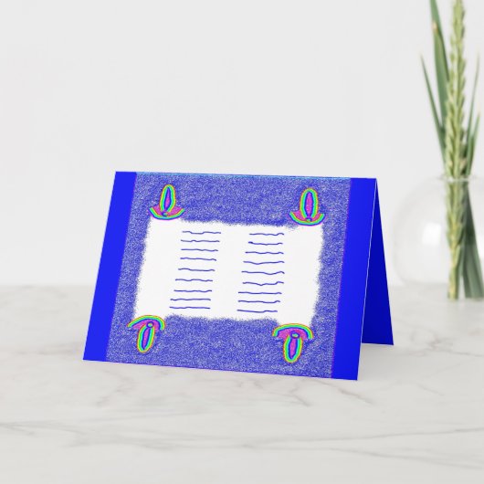 Carte Rainbow Torah bar mitzvah bat mitzvah (Devant)