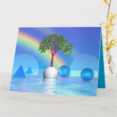 Carte Rainbow Tree (Fleur jaune)
