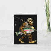 Carte Rainbow Trout Bigfoot Fisherman River Fishing Sasq (Devant)