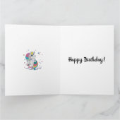 Carte Rainbow Unicorn et Stars Anniversaire (Intérieur)