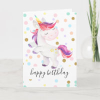 Rainbow Unicorn Parties scintillant Polka Dot Girl