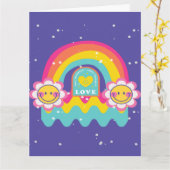 Carte Rainbow Vous aimez (Fleur jaune)