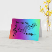 Carte Rainbow Vous êtes ma musique (Fleur jaune)