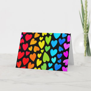 Carte Rainbow Watercolor Motif