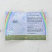 Carte RainbowBridge PetLoss avec votre texte et photo (Intérieur)