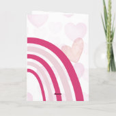 Carte Rainbows and Hearts (Hot Pink) Birthday (Dos)