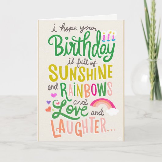 Carte Rainbows & Sunshine (Devant)