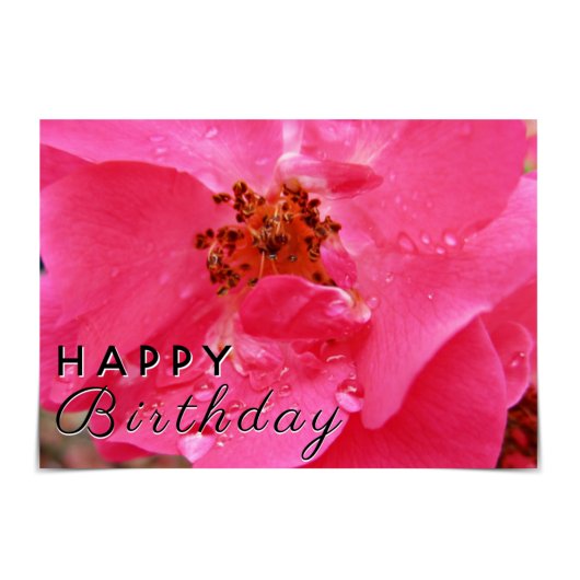 Carte Raindrop Rose "Happy Birthday"