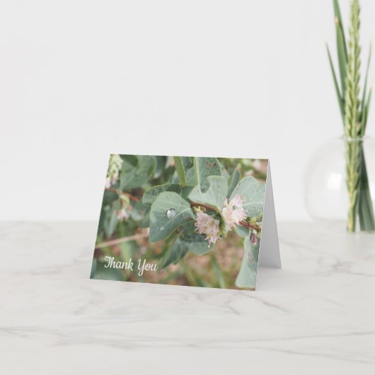 Carte Raindrops and Leaves Folded Thank You Card (Devant)