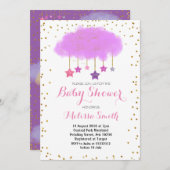 Carte Raindrops Baby shower Invitation (Devant / Derrière)