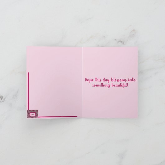 Carte Raindrops rose (Intérieur)