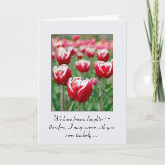 Carte Raindrops sur Tulips Sympathy (Devant)
