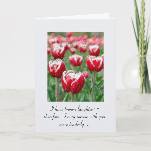 Carte Raindrops sur Tulips Sympathy (Devant)