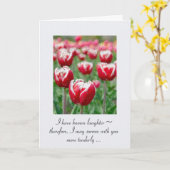 Carte Raindrops sur Tulips Sympathy (Fleur jaune)