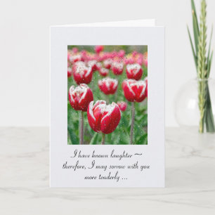Carte Raindrops sur Tulips Sympathy
