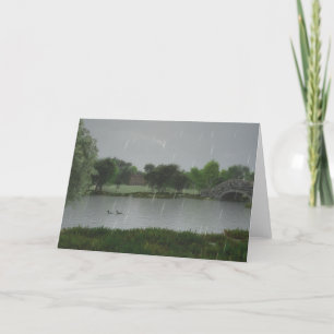 Carte Rainy Day at the Lake Greeting Card