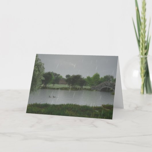 Carte Rainy Day at the Lake Greeting Card (Devant)