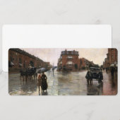 Carte Rainy Day, Boston par Frederick Childe Hassam (Devant / Derrière)