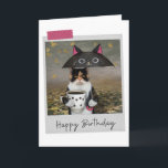 Carte Rainy Day Café Calico Cat Funny Birthday Card<br><div class="desc">Éclairez tout amoureux des chats anniversaire avec ce félin fantaisiste et amusant !</div>