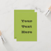 Carte Raisin blanc vert printemps saison couleur solide (Devant/Arrière en situation)