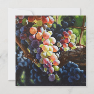 Carte Raisins d'abondance pour les amateurs de vin et le