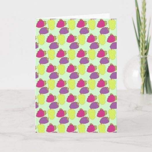 Carte Raisins Rouge, Vert Et Violet (Devant)