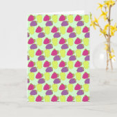 Carte Raisins Rouge, Vert Et Violet (Fleur jaune)