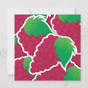Carte Raisins rouges funky