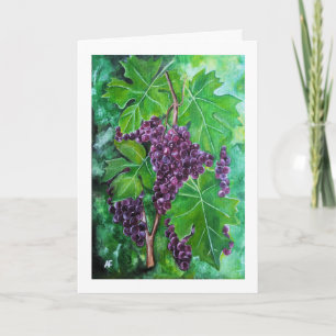 Carte Raisins sur une vigne d'août par Alfred Fox