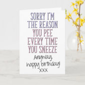 Carte Raison Pour Laquelle Tu Pis Chaque Fois Que Tu Éte (Fleur jaune)