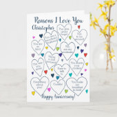 Carte Raisons Anniversaires Je Vous Aime Personnalisé (Fleur jaune)