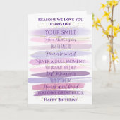 Carte Raisons de l'anniversaire Nous vous aimons Aquarel (Fleur jaune)