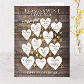 Carte Raisons de l'anniversaire rustique Pourquoi je t'a (Fleur jaune)