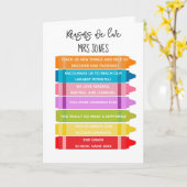 Carte Raisons pour lesquelles nous vous aimons enseignan (Fleur jaune)