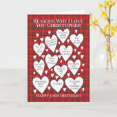 Carte Raisons pour TOUT ÂGE Tartan Plaid (Fleur jaune)