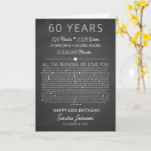 Carte raisons que nous vous aimons, 60 raisons, 60e anni (Fleur jaune)