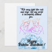 Carte Raksha Bandhan (Devant / Derrière)