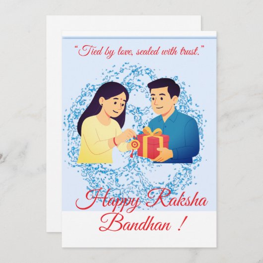 Carte Raksha Bandhan (Devant / Derrière)