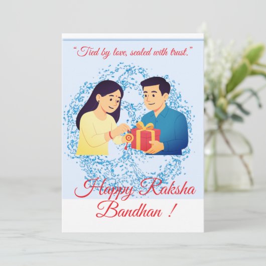 Carte Raksha Bandhan (Debout devant)